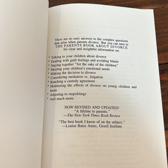 The Parents Book About Divorce by Richard A. Gardner - Picture 3 of 4